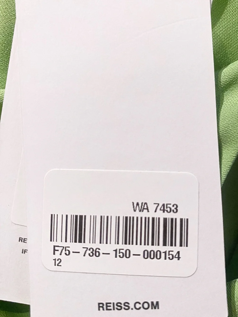 NWT Reiss green asymmetrical ruffle midi slip dress - wedding guest dress size 8 - Picture 8 of 8